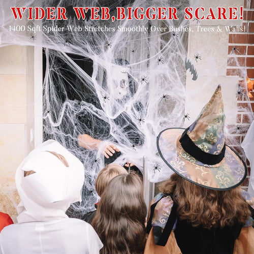 1400 Sqft Spider Webs Halloween Decorations Outdoor