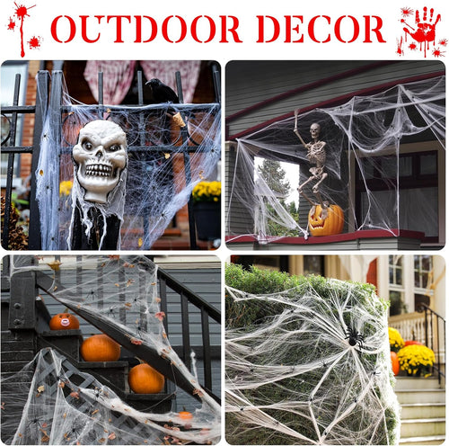 1400 Sqft Spider Webs Halloween Decorations Outdoor